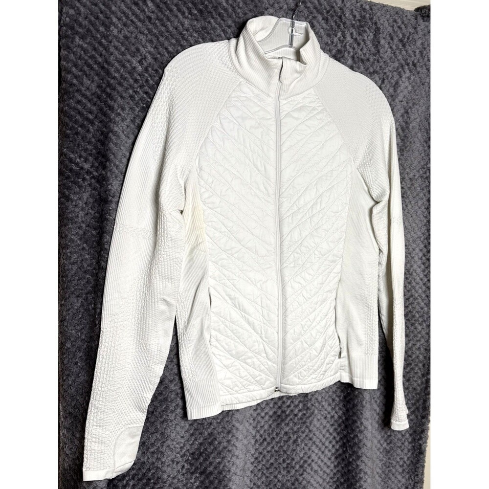 Women’s Athleta White Zipper Jacket, Size Large